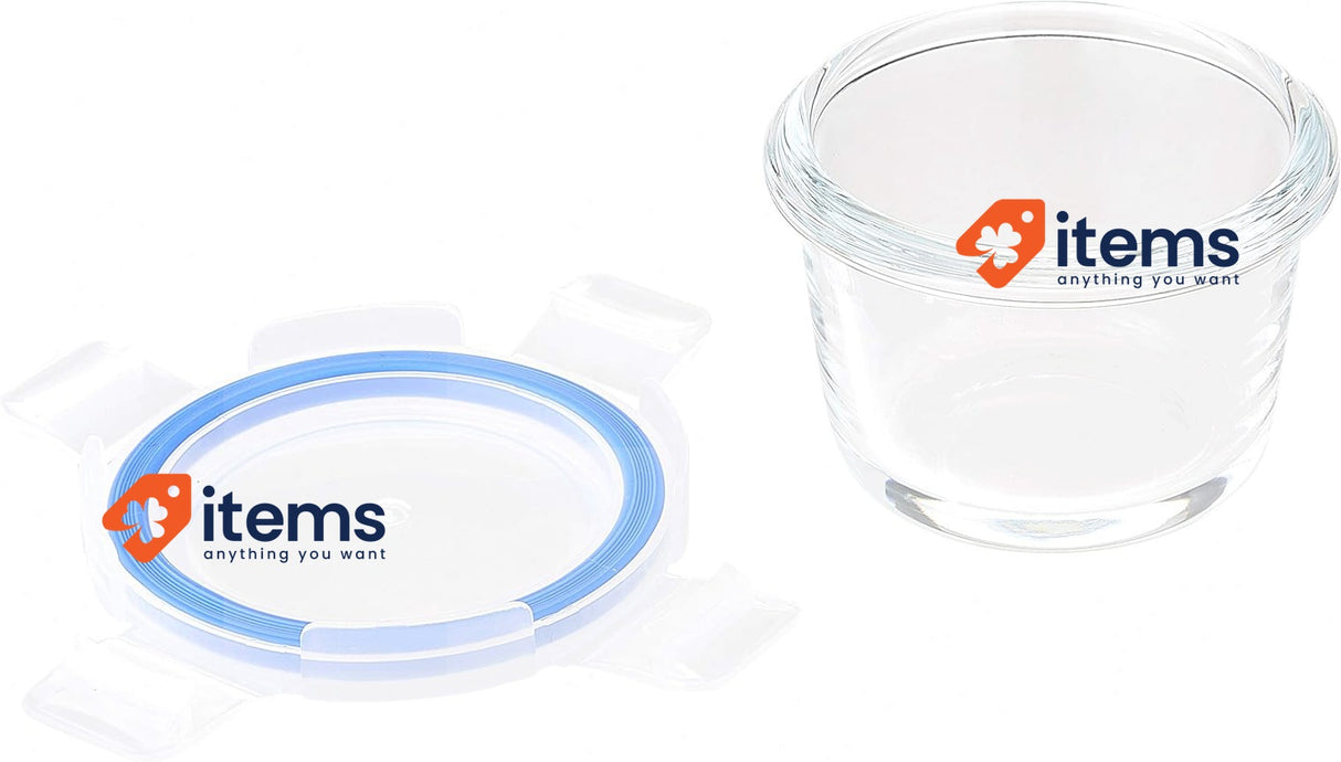 Amazon Basics Set of 4 Glass Storage Containers, 120 ml each (Pack of 4)