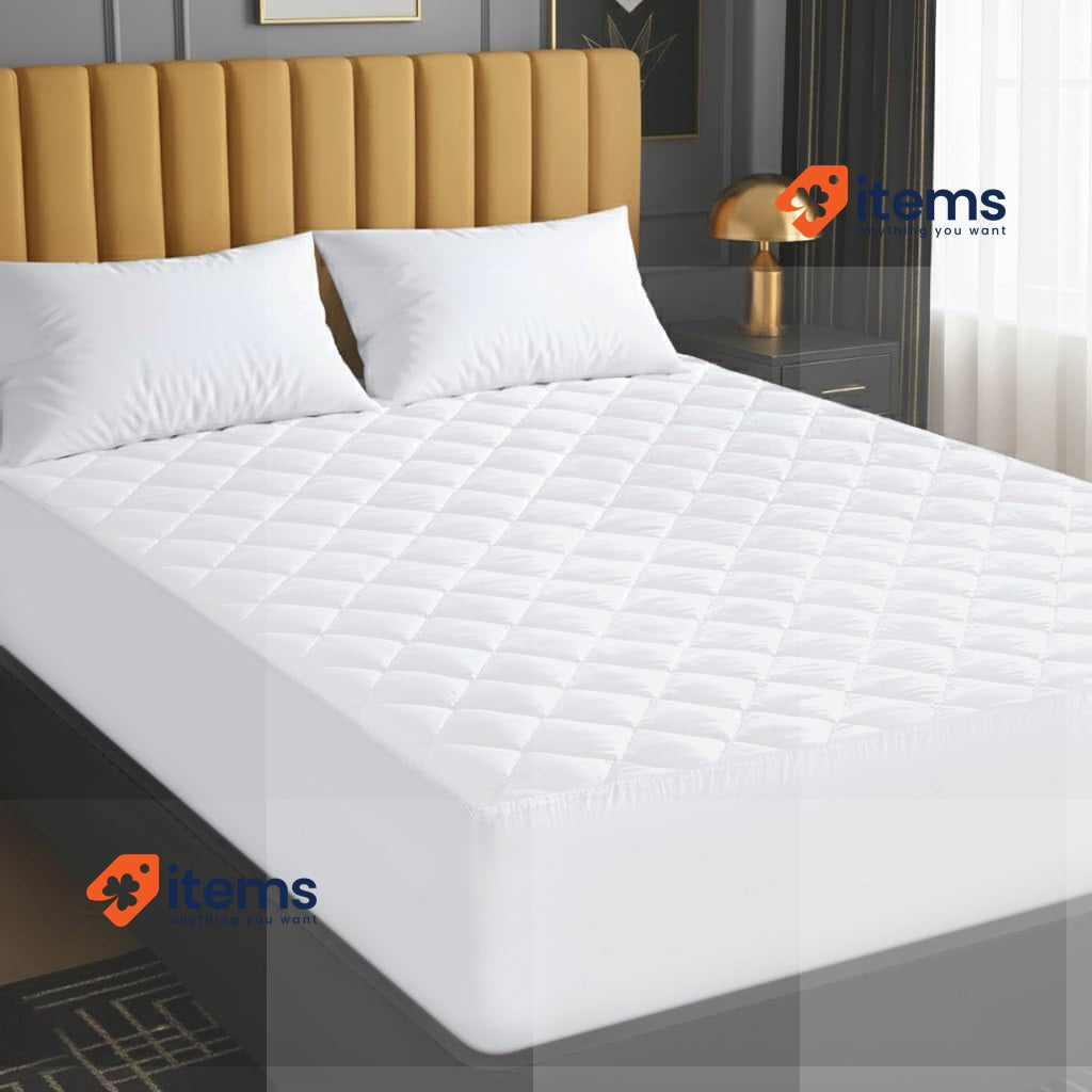 Utopia Bedding Quilted Mattress Protector Pad 22 x 190 + 38 cm White Breathable