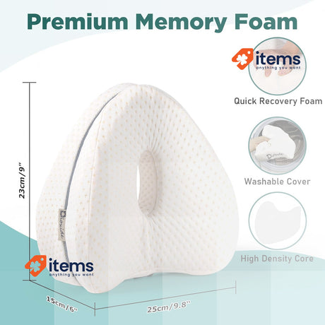 Dioxide Memory Foam Orthopaedic Leg Pillow For Sleeping On Side Better Sleep