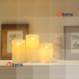SALCAR Set of 3 LED Candles, Flameless LED Candles Light Warm with Battery 15 cm