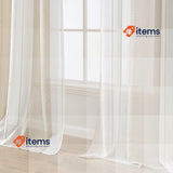 MIULEE 2 Panel Contemporary Decorative Ring Top Eyelet Curtains 140x160cm Beige