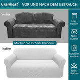 Granbest High Stretch Sofa Cover Modern Sofa Throw 1 Seater, Cream