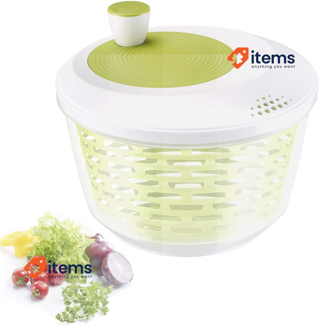 Westmark Salad Spinner, Capacity: 4.4 litres, ø 23.5 cm, Plastic BPA-free