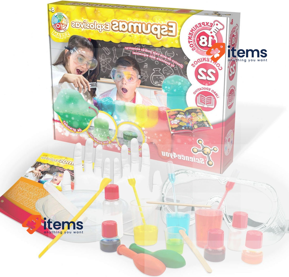 Science4you Explosive Foams Game & Toys Scientific Games Includes Experiments