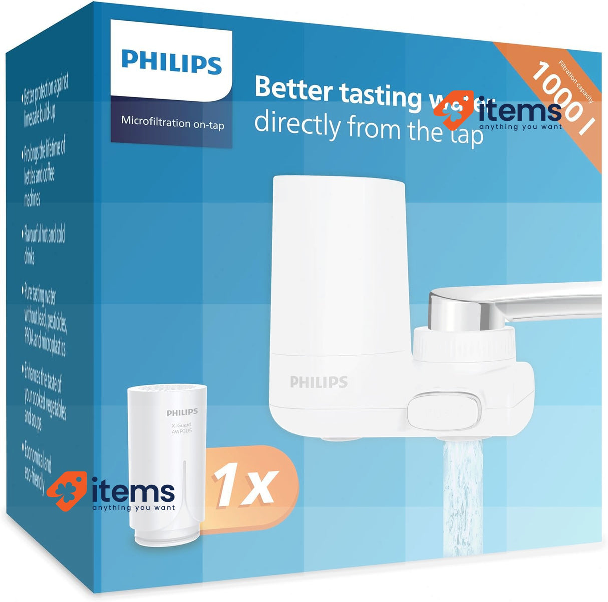 Philips Water AWP3703/10 Water Filtering System for Faucet White