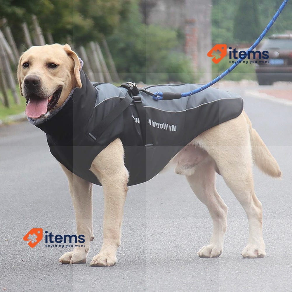 Idepet Dog Coat Warm Jacket Reflective Pet Snowsuit Outdoor Sport Waterproof