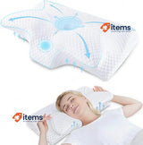HOMCA Ergonomic Cervical Pillow Memory Shape Pillow, Orthopedic Neck Support