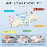 HOMCA Ergonomic Cervical Pillow Memory Shape Pillow, Orthopedic Neck Support