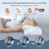 HOMCA Ergonomic Cervical Pillow Memory Shape Pillow, Orthopedic Neck Support