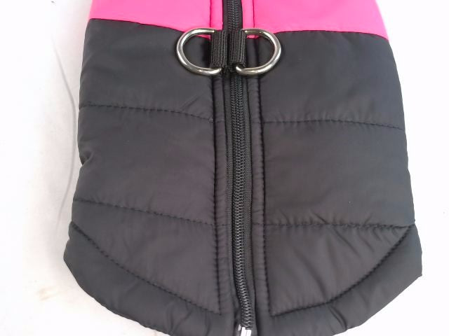 FEimaX Dog Coat Waterproof Winter Warm Jacket Puppy Vest M Pink D-ring Outdoor