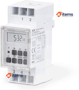 Sonero Digital Timer for DIN Rails, Plastic Metal, White, 3600 W For Indoor Use