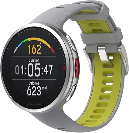 Polar Vantage V2 - Premium Multisport GPS Watch, Wrist-Based HR Grey/Lime