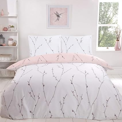 Sleepdown Willow Floral Blush Pink Soft 135cm x 200cm + 1 Pillowcase 80cmx80cm