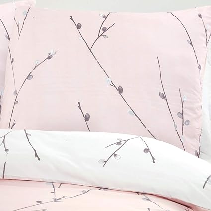 Sleepdown Willow Floral Blush Pink Soft 135cm x 200cm + 1 Pillowcase 80cmx80cm