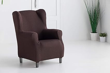 Martina Home Tunisia Wingback Chair Cover Alma Grey