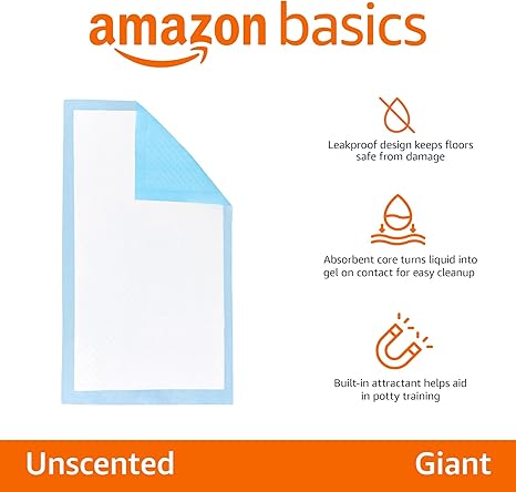 Amazon Basics Dog and Puppy Training Pads Leakproof