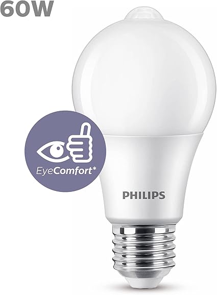 Philips LED Premium Sensor Frosted Light Bulb [E27 Edison Screw]