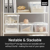 SmartStore 2L Small Plastic Storage Boxes with Lids Transparent