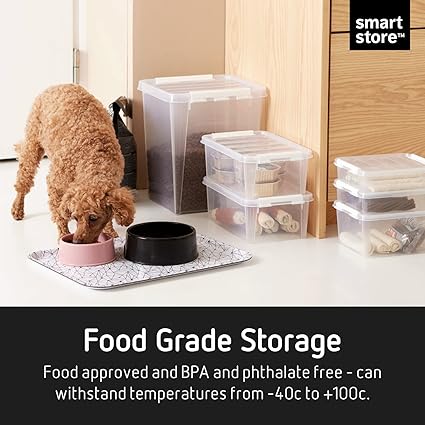 SmartStore 2L Small Plastic Storage Boxes with Lids Transparent