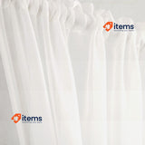 ele ELEOPTION French Door Curtains Simple Style Pure White Curtains 137 x 183cm