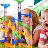 Relaxdays 10031064 Marble Run 120-Piece Starter Set for 3 Years, Colourful