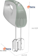 Imetec Crea&Crema Stainless Steel Plastic Electric Mixer, Extra Long Whisks