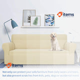 MAXIJIN Super Stretch 3 Seater Sofa Cover Beige