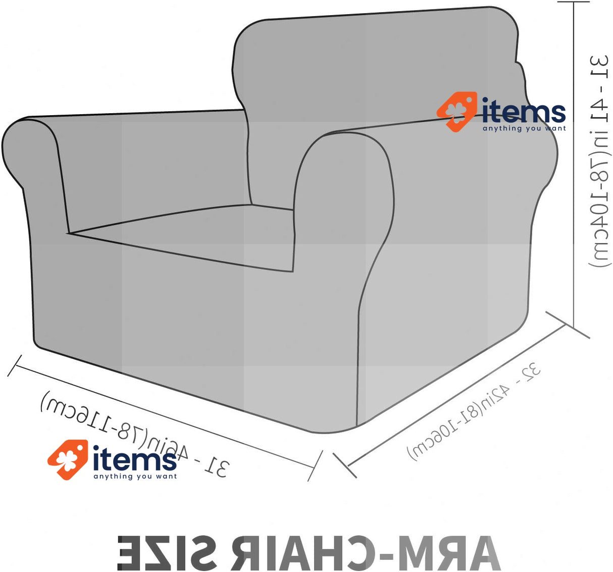 MAXIJIN Thick Velvet Chair Covers for Armchairs, 1 Seater, Brown 1 Piece Stretch