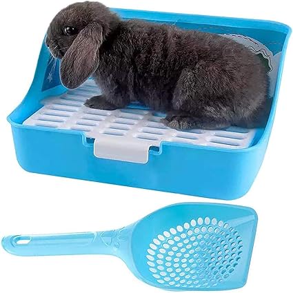 PINVNBY Rabbit Cage Litter Box Small Animals Corner Toilet