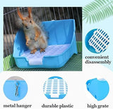 PINVNBY Rabbit Cage Litter Box Small Animals Corner Toilet