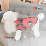 Aiboria Dog Coat Winter Windproof Dog Jacket with Fleece Lining Red L Jackets