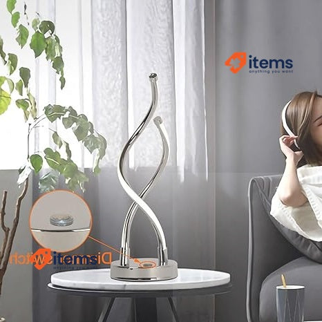 BarcelonaLED Modern Table Light with Dual Spiral Propeller Light LED