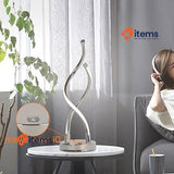 BarcelonaLED Modern Table Light with Dual Spiral Propeller Light LED