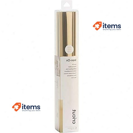 Cricut Foil Iron On Light Gold 61cm (24") Heat Transfer Vinyl Roll (HTV) Cutting