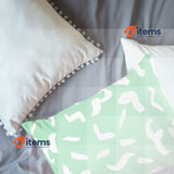 BonaMaison Decorative Cushion Cover, Petrol Green-White 45X60 Cm