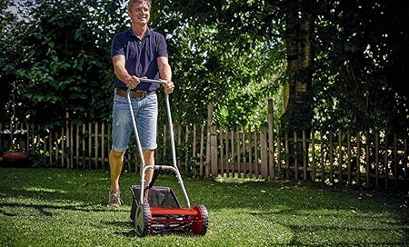 Einhell GC-HM 300 Hand Push Lawnmower With 30cm Cutting Red & Black