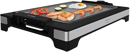 Cecotec Tasty&Grill 2000 - InoxStone electric plate, RockStone non-stick