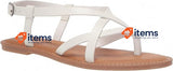 Amazon Essentials Women's Casual Strappy Sandal
 White Size UK 6 EU 39