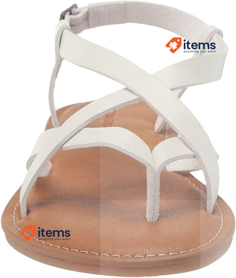 Amazon Essentials Women's Casual Strappy Sandal
 White Size UK 6 EU 39