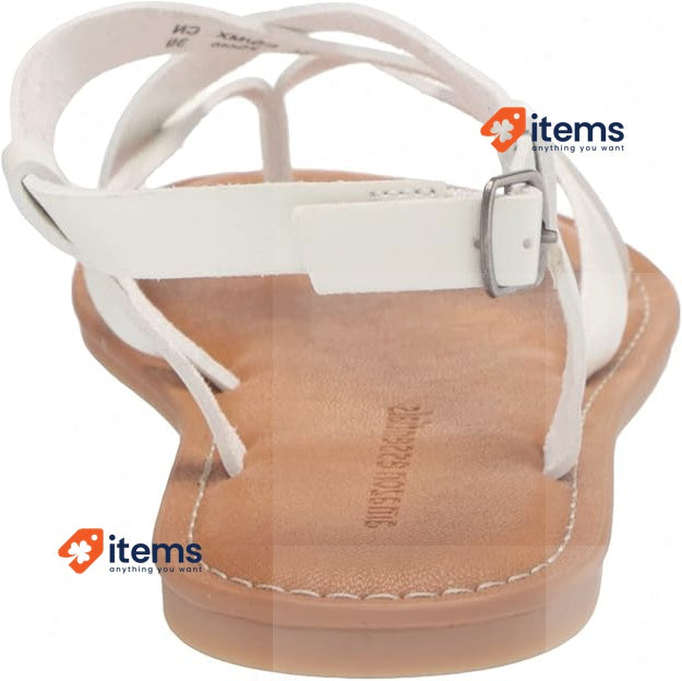 Amazon Essentials Women's Casual Strappy Sandal
 White Size UK 6 EU 39