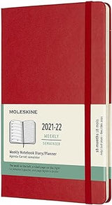 Moleskine - 18-Month Weekly Planner/Diary Colour Scarlet Red, 208 Pages