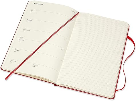 Moleskine - 18-Month Weekly Planner/Diary Colour Scarlet Red, 208 Pages