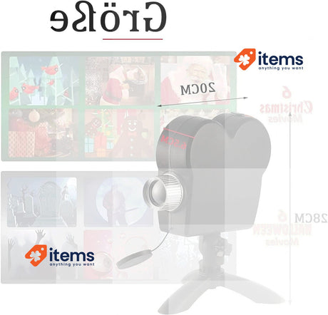 Halloween Window Projector 12 Film To Decorate Festival at Home Garden Black