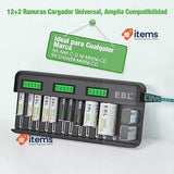 EBL LCD Battery Charger, Universal Charger for AA AAA CD 9V Ni-MH Batteries