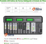 EBL LCD Battery Charger, Universal Charger for AA AAA CD 9V Ni-MH Batteries