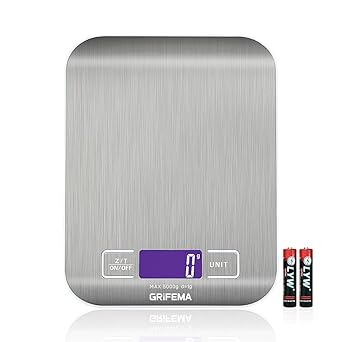 GRIFEMA GA2002 Digital Kitchen Scale Food Weighing Scales with LCD Display Blue