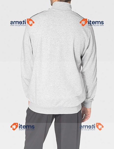 adidas Men's Logo Tracksuit Medium Grey Heather Black/White