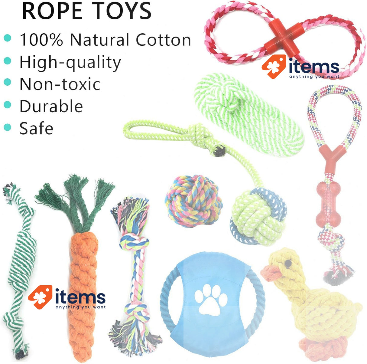 TOPSEAS Set Puppy Chew Toy Interactive Dogs Puppy Toys 15 Pieces TOPSEAS Dog