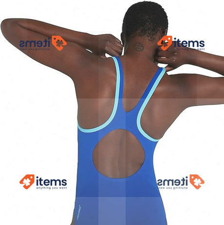 Speedo Boom Logo SPL Muscleback Blue Flame/Light Adriatic, Size UK 16/38, DE 42
