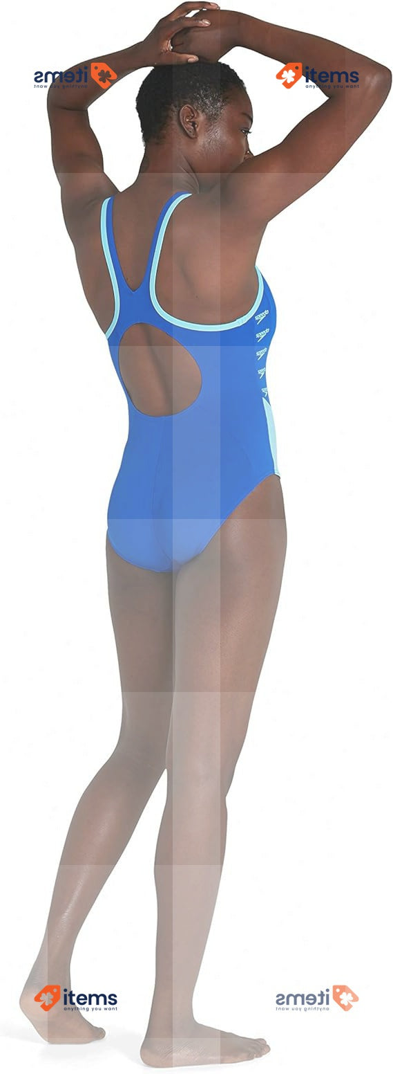 Speedo Boom Logo SPL Muscleback Blue Flame/Light Adriatic, Size UK 16/38, DE 42